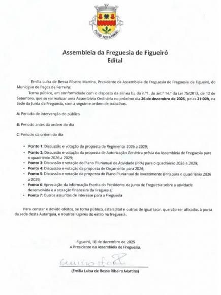 Assembleia de Freguesia de Figueir&oacute;